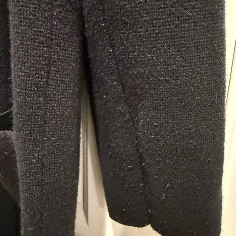 J. CREW Sophie‎ Open Front Sweater Blazer in Black Knit Jacket size Small